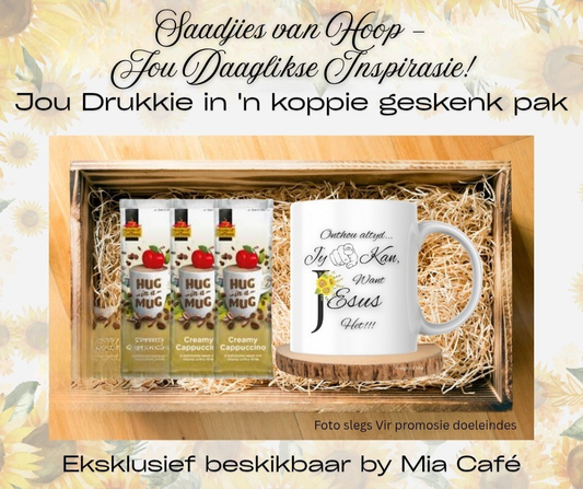 Custom-made Gift -'n Drukkie in ’n Koppie! | A Hug in a Mug! Geskenkpak | Gift Pack